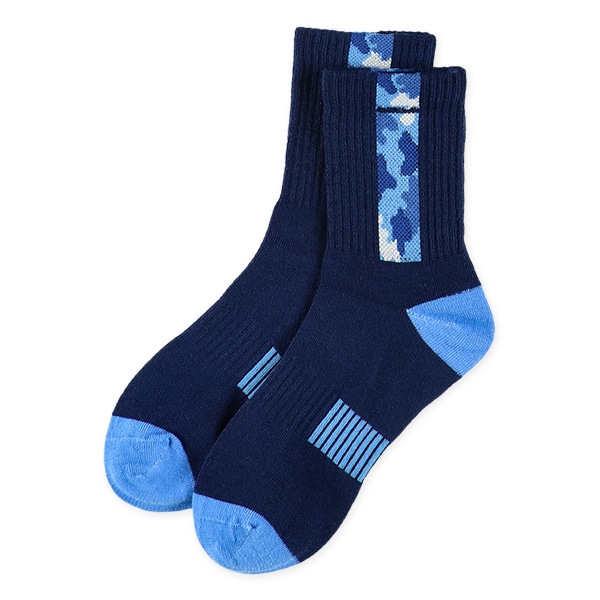 3足組スクールクルーソックス（迷彩）
