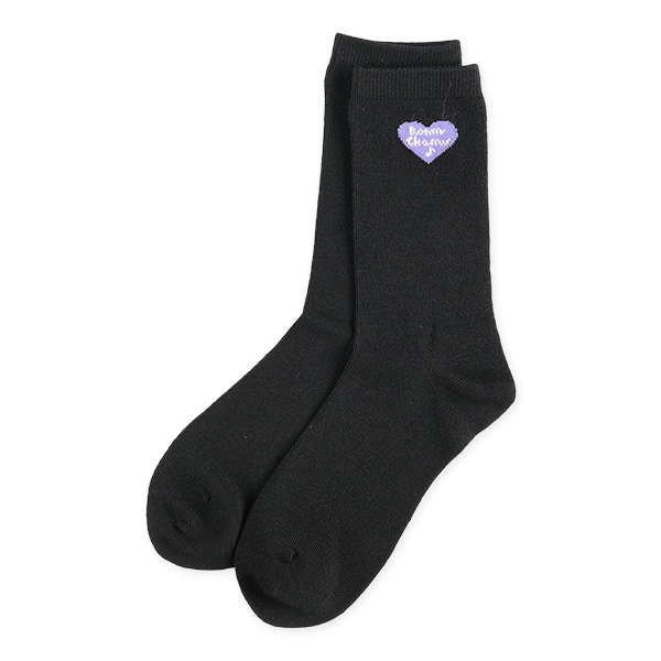 3足組スクールクルーソックス（ハートロゴ）