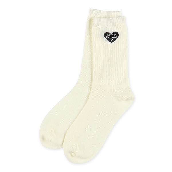 3足組スクールクルーソックス（ハートロゴ）