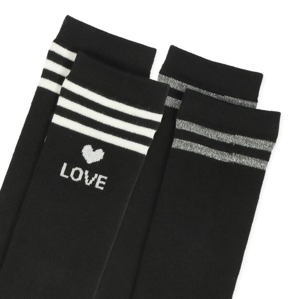 2足組スクールハイソックス（LOVE3ライン）