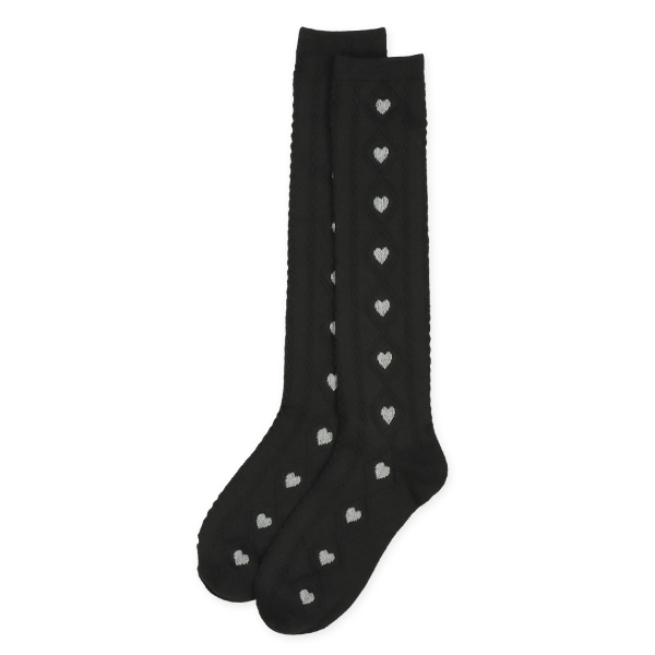 2足組スクールハイソックス（縦ハート）