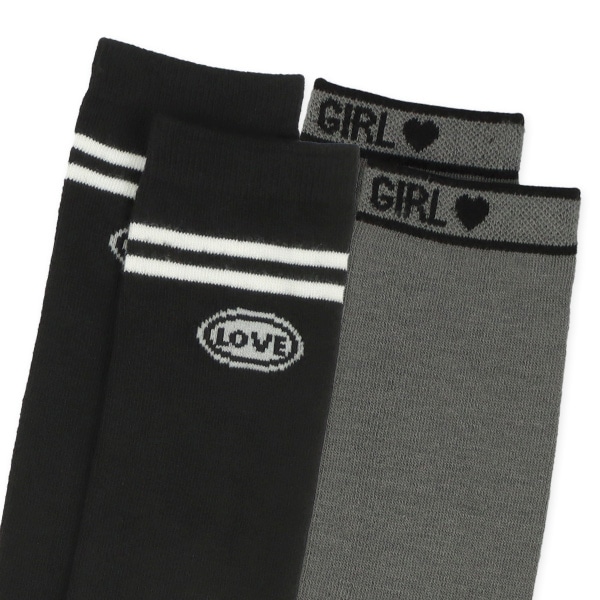 2足組スクールハイソックス（ラインロゴ）