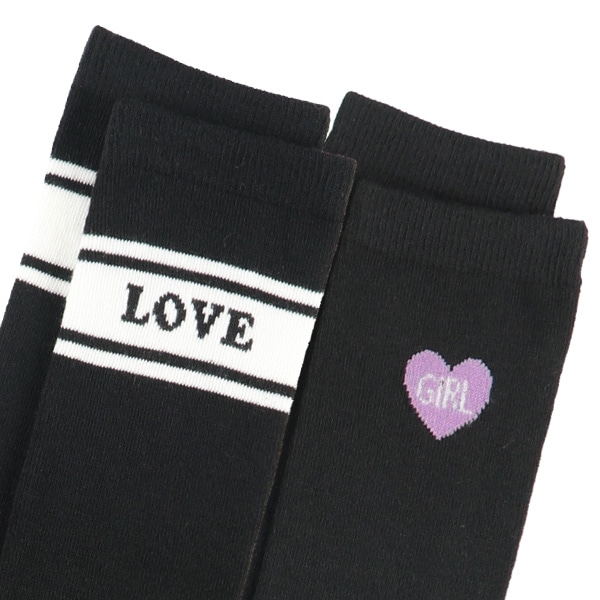 2足組スクールハイソックス（ハートロゴ）