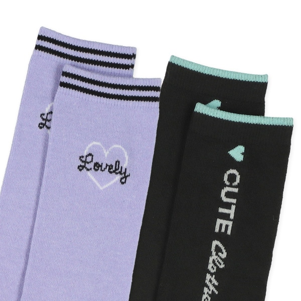 2足組スクールハイソックス（縦ロゴハート）