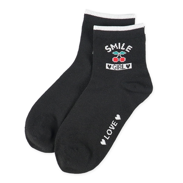 3足組スクールアンクルソックス（ユニコーン・チェリー）