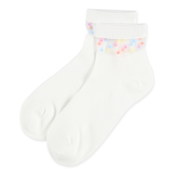 3足組スクールアンクルソックス（透かしドット）