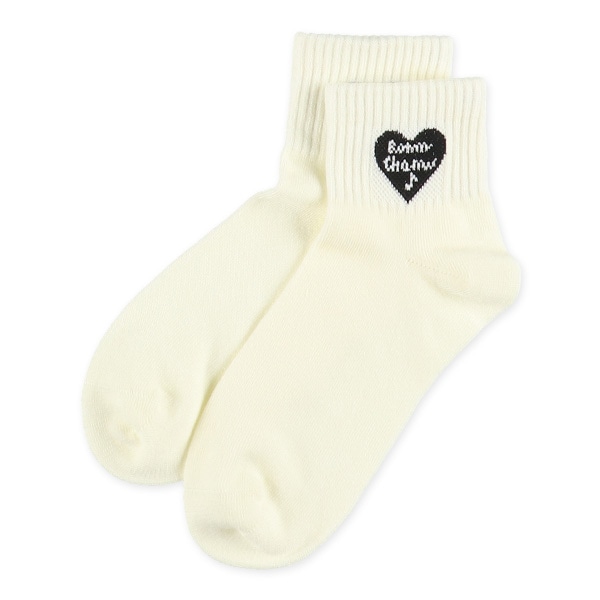 3足組スクールアンクルソックス（ハート）