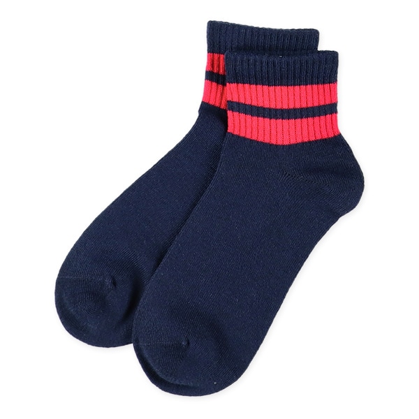 3足組スクールアンクルソックス（カラーライン）