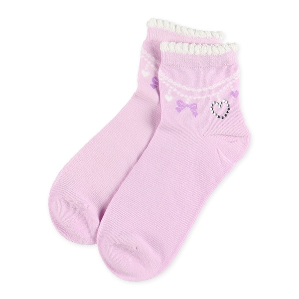 3足組スクールアンクルソックス（ラインストーン）