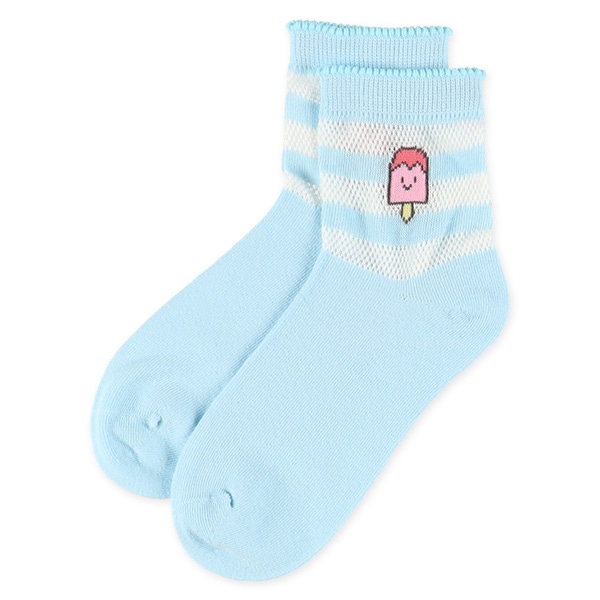 3足組スクールアンクルソックス（ワンポイントアイス）
