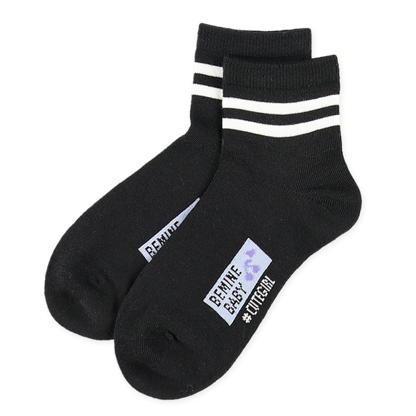 3足組スクールアンクルソックス（サイドロゴ）