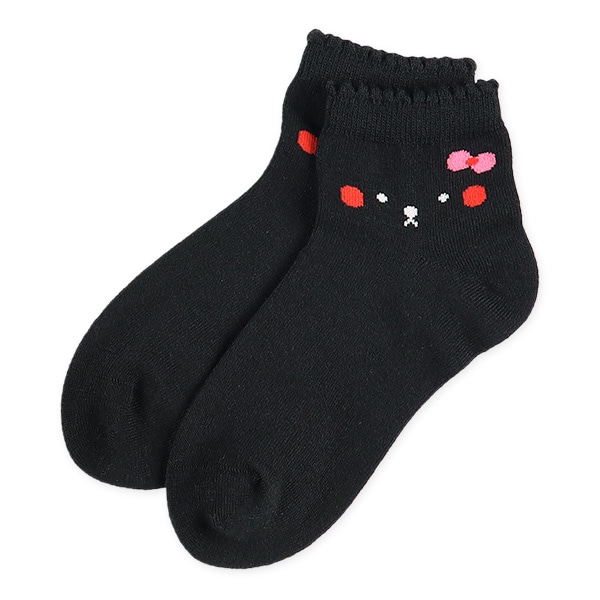 3足組スクールアンクルソックス（アニマルフェイス）