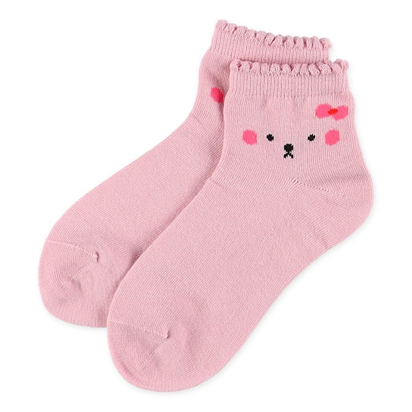 3足組スクールアンクルソックス（アニマルフェイス）