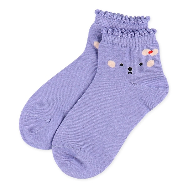 3足組スクールアンクルソックス（アニマルフェイス）