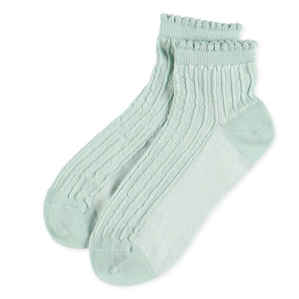3足組スクールアンクルソックス（編み柄）