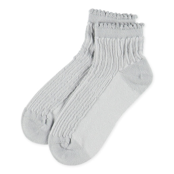3足組スクールアンクルソックス（編み柄）