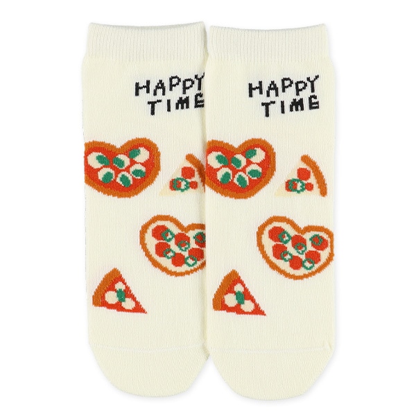 3足組スクールアンクルソックス（ピザ）