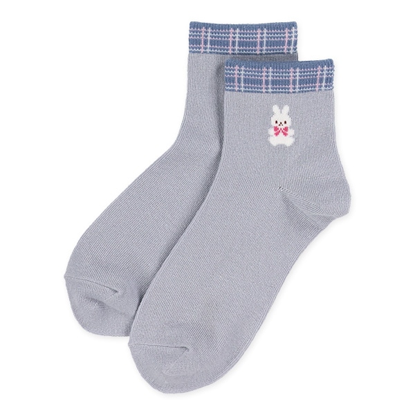 3足組スクールアンクルソックス（アニマルチェック）