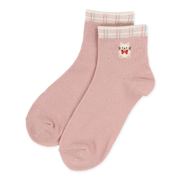 3足組スクールアンクルソックス（アニマルチェック）