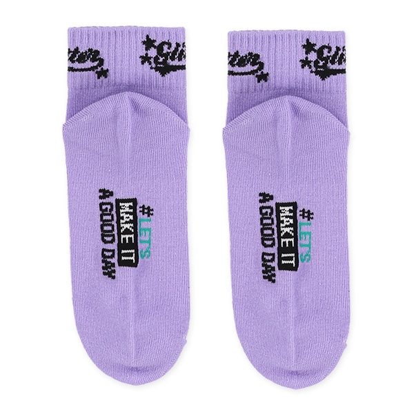 3足組スクールアンクルソックス（チェリーハート）