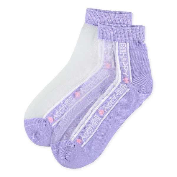 3足組スクールアンクルソックス（シアー・ロゴ）