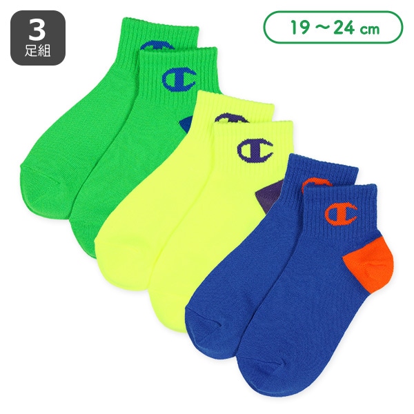 Champion）3足組スクールローカットソックス（スポーツ）