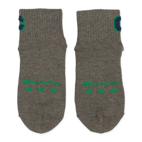 Champion）3足組スクールショート丈ソックス（ロゴ）