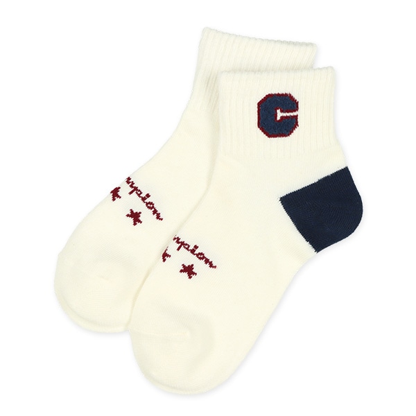 Champion）3足組スクールショート丈ソックス（ロゴ）