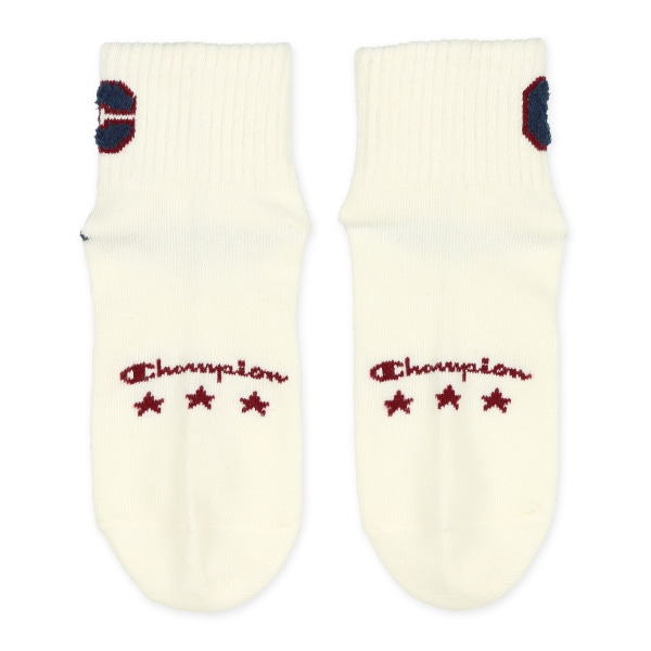 Champion）3足組スクールショート丈ソックス（ロゴ）