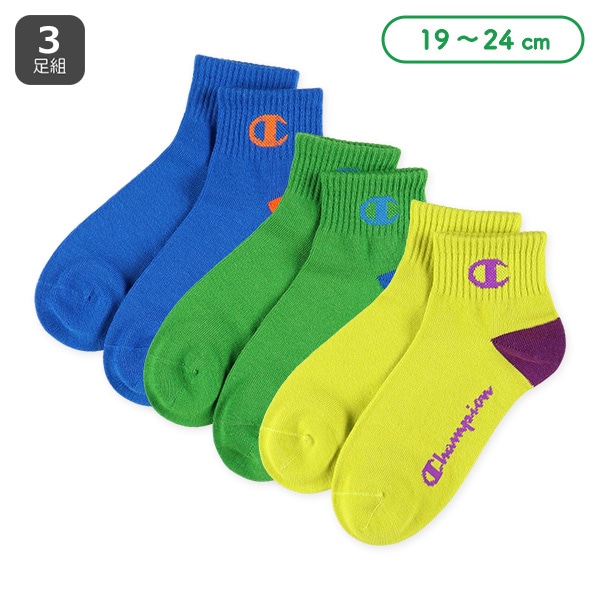 Champion）3足組スクールローカットソックス（スポーツ）