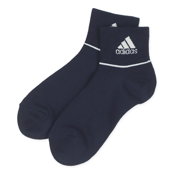 adidas）3足組スクールローカットソックス（ロゴライン）