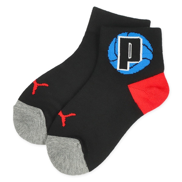 PUMA）3足組スクールアンクルソックス（かかとカラー）