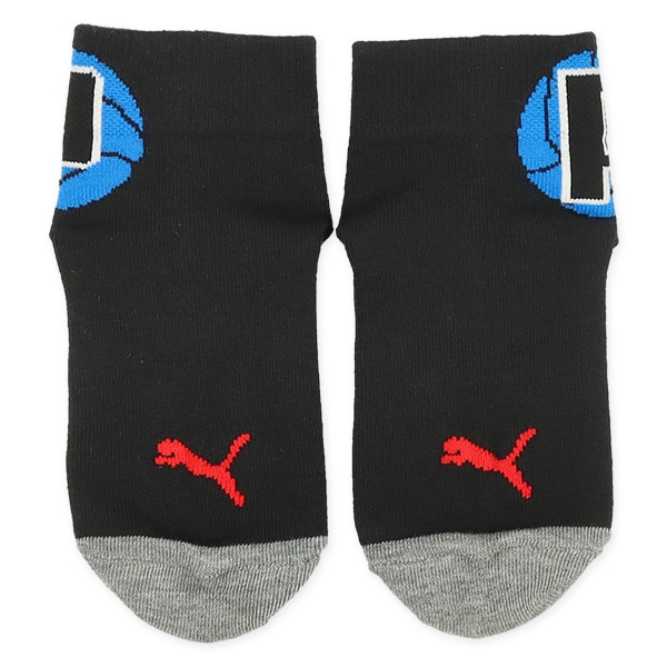 PUMA）3足組スクールアンクルソックス（かかとカラー）