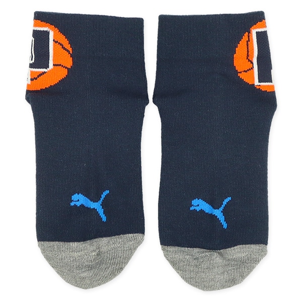 PUMA）3足組スクールアンクルソックス（かかとカラー）