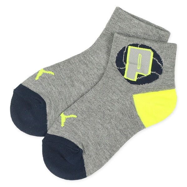 PUMA）3足組スクールアンクルソックス（かかとカラー）