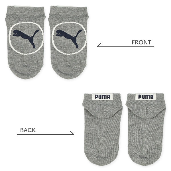 PUMA）3足組スクールローカットソックス（フロントロゴ）
