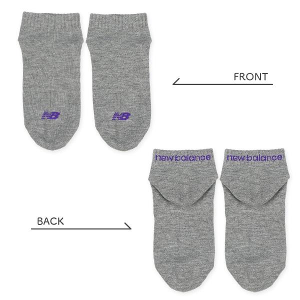 NewBalance）3足組スクールローカットソックス（フロントロゴ）