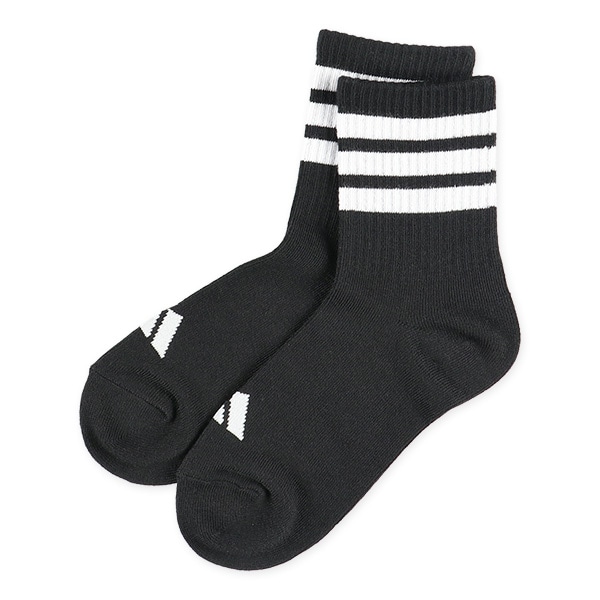 adidas）3足組スクールクルーソックス（ライン）