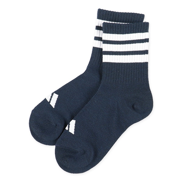 adidas）3足組スクールクルーソックス（ライン）