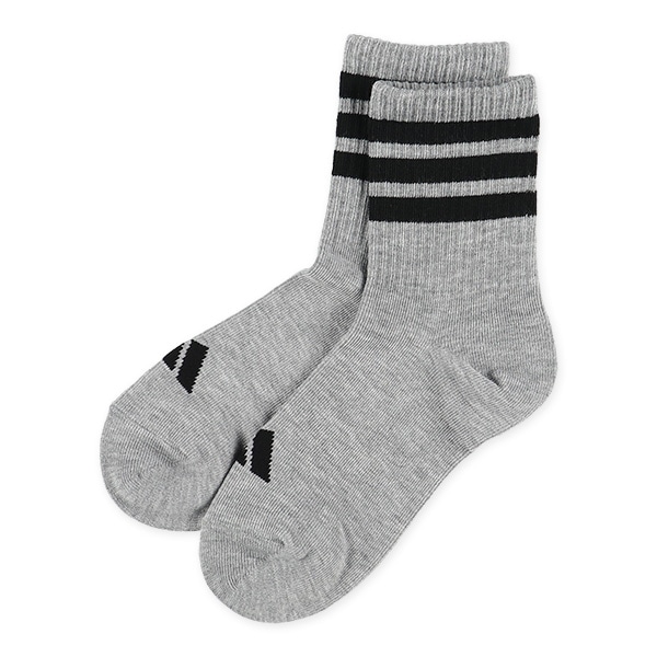 adidas）3足組スクールクルーソックス（ライン）