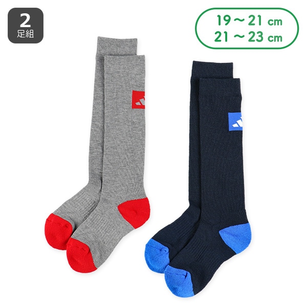 adidas）2足組スクールハイソックス（バックロゴ）