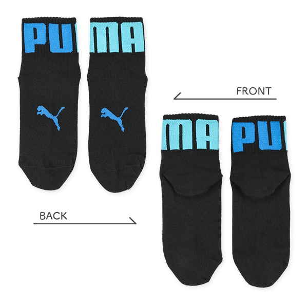 PUMA）3足組スクールローカットソックス（ビッグロゴ）