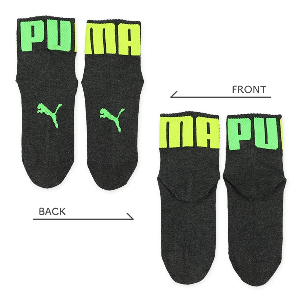 PUMA）3足組スクールローカットソックス（ビッグロゴ）