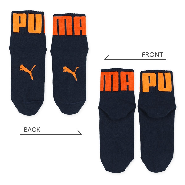 PUMA）3足組スクールローカットソックス（ビッグロゴ）