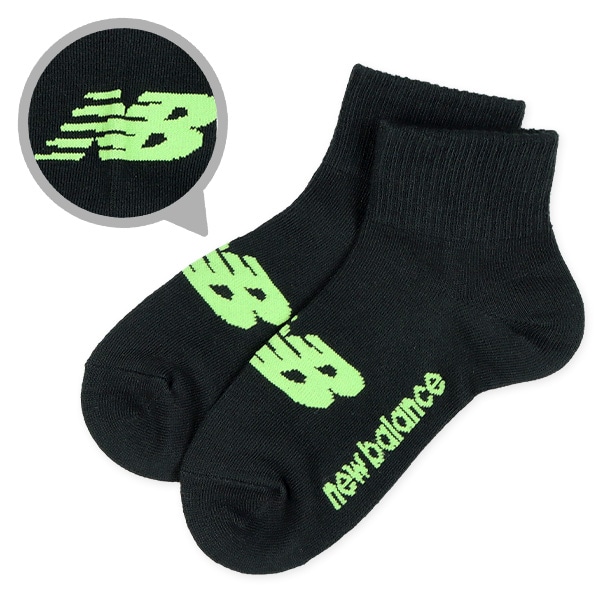 NewBalance）3足組スクールアンクルソックス（甲ロゴ）