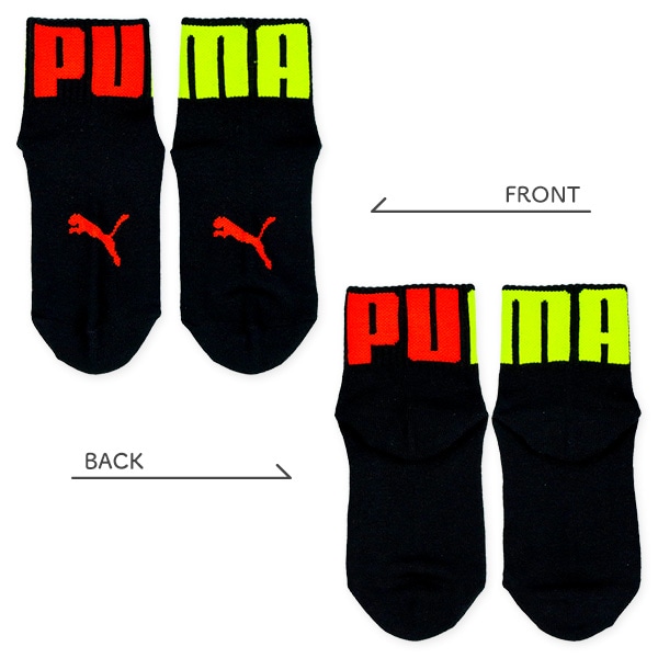 PUMA）3足組スクールアンクルソックス（ビッグロゴ）