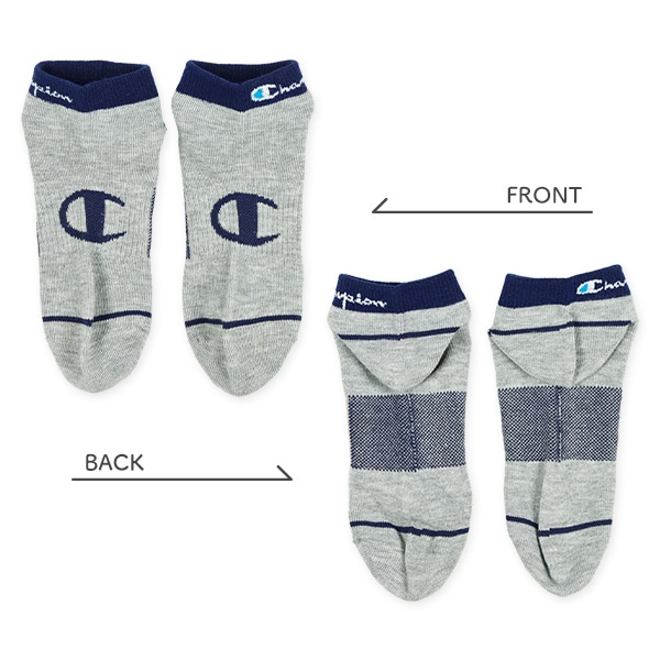 Champion）3足組スクールローカットソックス（甲ロゴ）