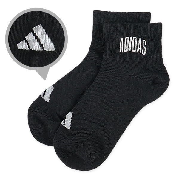 adidas）3足組スクールアンクルソックス（消臭）