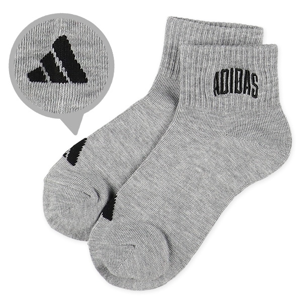 adidas）3足組スクールアンクルソックス（消臭）