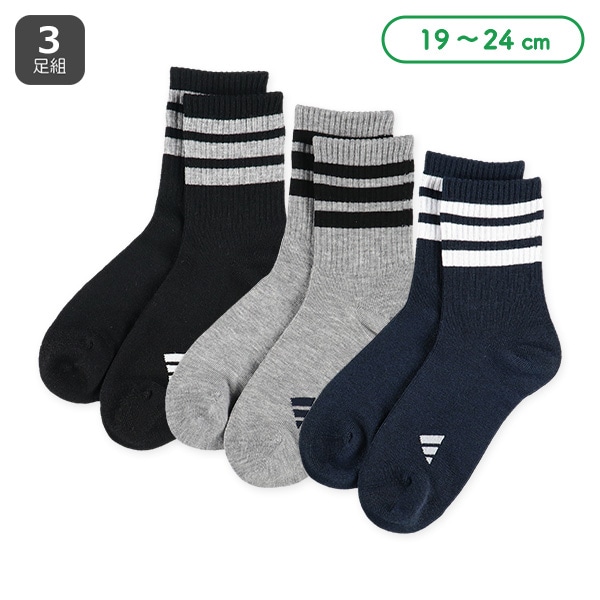 adidas）3足組スクールクルーソックス（消臭）